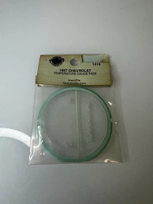 Trim Parts 1418 1957 Chevrolet Bel Air 210 Temperature Gauge Face New  - Image 1 of 3
