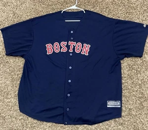 Majestic Boston Red Sox Baseball Trikot blau genäht Herren Größe 3XL - Bild 1 von 6