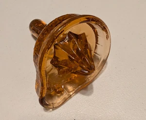Vintage Pink Orange Hand Held Depression Glass Juicer Reamer with Handle - Picture 1 of 5