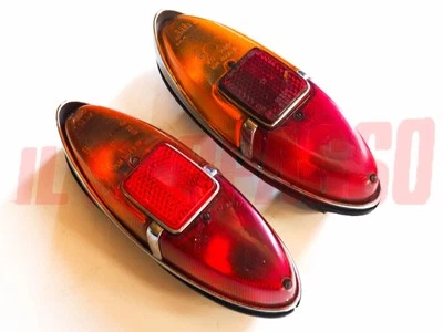 FANALI POSTERIORI + CUFFIE FIAT 1100 103 H - D - 850 FAMILIARE ORIGINALI USATI - Immagine 1 di 4