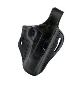 Tagua OWB Black leather Holster right thumb snap for Colt 1911 5" Government .45 - Picture 1 of 10