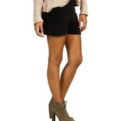 Pantalones Cortos de Pana Hue Original para Damas Anchos Negros, Pequeños, Nuevos con Etiquetas Foto 1 de 3