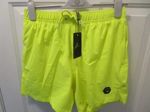 BERTIGO EMMA NEON YELLOW SWIMSUIT SWIM TRUNKS   SIZE LARGE  NEW - Picture 1 of 4