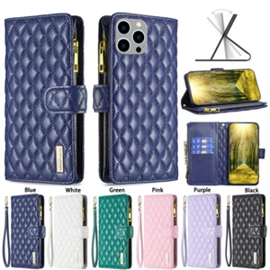 Magnetic Leather Flip Stand Card Wallet Case For iPhone 16 Pro Max 15 14 13 XR 7 - Picture 1 of 32