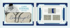 Casey Stengel 2017 National Treasures 1/3 Auto Legends Cuts Booklet Sp Legendary