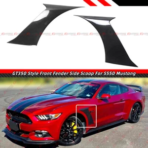 For 2015-2023 Ford Mustang GT350 Style Unpainted Front Side Fender Trim Scoops - Picture 1 of 6