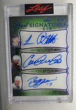 2020-21 PEARL HOCKEY SIGNATURES LEAF 2/4 LEMIEUX OLCZYK CARBONNEAU GUERIN