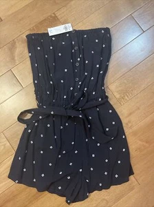 NWT Abercrombie Fitch navy blue romper size XS - Picture 1 of 6