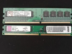 Ram 1 gb + 512 mb DDR 2 Computer Desktop # retrogaming kingston - Foto 1 di 2