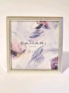 Tahari Home 4x4" Silberfarben Foto Bilderrahmen... Neu - Bild 1 von 7