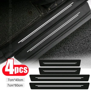 4x Car Door Plate Sill Scuff Cover Anti-Scratch Sticker Protective Accessories - Picture 1 of 18