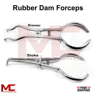 Rubber Dam Clamps Holding Forceps Endodontics Restorative Dental Instruments - Picture 1 of 5