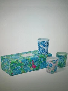 NEW Lilly Pulitzer Votive Candle Set (3) Secented 2.5 Oz Candles In Gift Box - Picture 1 of 1