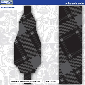 RC Car Chassis Skin-Black Plaid-Indoor/Outdoor Wrap. Custom Fit for many Brands - Bild 1 von 2