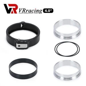 Negro 4,0 pulgadas O.D. Conjunto de abrazadera sin pasador HD de aluminio Tubing Performance - Imagen 1 de 23