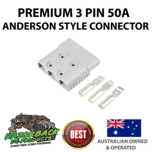 Anderson Style 50A 3Pin 3Pole Plug for DCDC Charger & DCDC Wiring - Picture 1 of 3