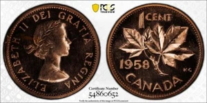 1958 Canada PL One Cent Penny Gem PCGS PL 65 Nice! - Bild 1 von 1