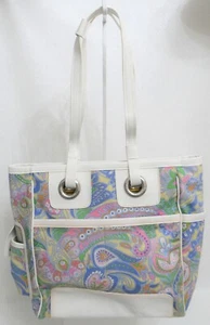 Izod Tote Paisley Cartera Bolso de Mano Bolso de Hombro Colorido De Colección - Imagen 1 de 12