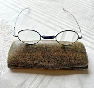 Vintage Pair Of Reading Glasses + Metal Frame, Original Lenses & Metal Case 1900 - Picture 1 of 10