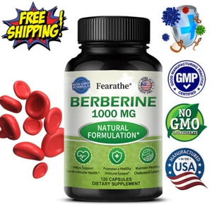 Berberin 1000 Mg Natürlich (30 Bis 120 Kapseln) Blutzuckerimmunität - Bild 1 von 10