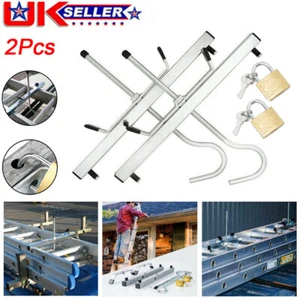 2Locks Heavy Duty Ladder Roof Rack Clamp Universal Clamps Lockable Free Lockable - Picture 1 of 11