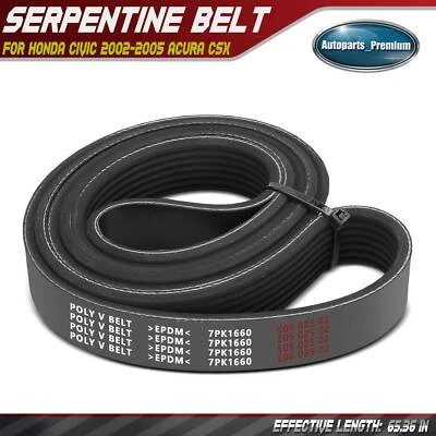 65.36 in Serpentine Belt for Honda Civic 2002-2005 Acura CSX 2006-2011 L4 2.0L - Image 1 of 4