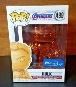 Funko Pop Avengers Endgame Chrome Hulk #499 Orange Walmart Exclusive FREE SHIP - Picture 1 of 1