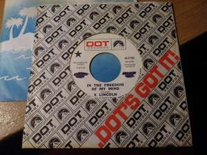 X Lincoln - In The Freedom Of My Mind VG++ Promo Press 45 RPM Record 1975 Funk - Picture 1 of 3