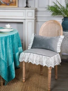 Almohadillas de cojín de silla - Cojines de asiento de terciopelo para silla redonda, funda de silla de granja - Imagen 1 de 5