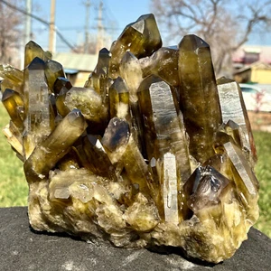 23.14LB Natural Tawny Crystal Quartz Crystal Cluster Mineral Specimen Healing - Picture 1 of 11
