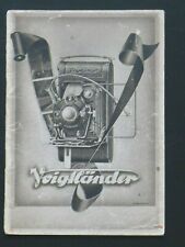 Voigtlander Cameras & Lenses 32 page Catalog c.1931 original/rare.
