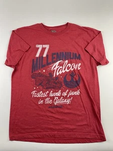 Star Wars T Shirt Men's Large Red Graphic Tee Falcon - Picture 1 of 7