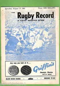#SS. RUGBY UNION PROGRAM- 17TH AUGUST 1963, AUCKLAND VS CANTERBURY - Picture 1 of 1