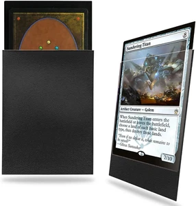 Black MTG Card Sleeves 200 Pack, Standard Card Sleeves Sturdy MTG Sleeves Matte - Picture 1 of 12