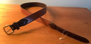 Christian Dior Two Tone, Medium & Dark Brown, Leather & Lizard, Belt Size 36 - Picture 1 of 6