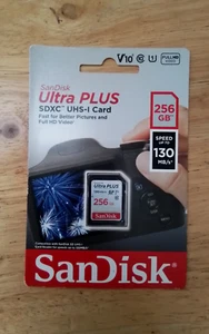 Sandisk Ultra Plus 256GB MicroSDXC UHS-I Card 130MB/s Class10XC1V10 - Photo 1 sur 2