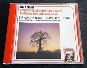 CDM 769424 2 - BRAHMS - SYMPHONY No.4 - BOULT / BAKER - EX+ EMI CD - Picture 1 of 2