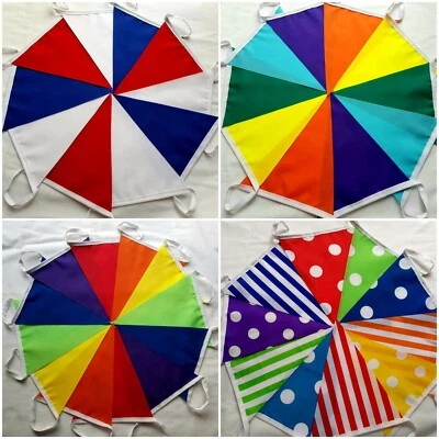 Tela Hecha a Mano Bunting Boda De Colección Mancha Floral Gingham 20 pies Foto 1 de 2