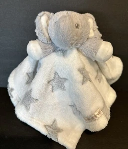 Coperte & Oltre Grigio Elefante Stelle Coperta di Sicurezza Bianco Peluche Nunu Lovey - Foto 1 di 7