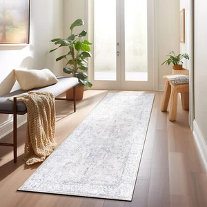 Rugs Runners Vintage Inspired Distressed Machine Washable Rug Non Slip Rugs 2x10 - Picture 1 of 10