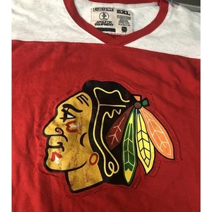 VTG Chicago Blackhawks NHL Jersey Hockey CCM Size 2XL Knit Fan Amazing - Picture 1 of 9