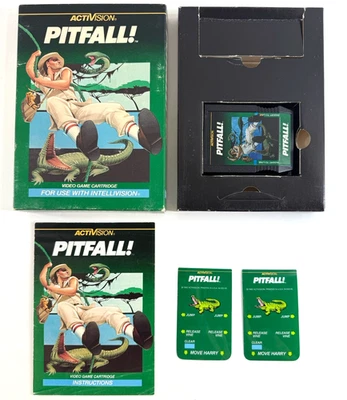 Pitfall (Intellivision, 1982) Game Box Manual Overlays - Tested And Working - Image 1 of 4