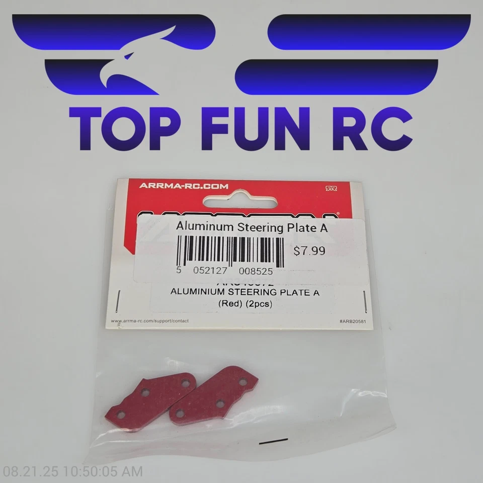 Arrma Aluminum Steering Plate A (Red) (2pcs) - Image 1 of 1