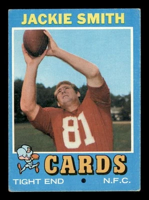 1971 Topps #244 Jackie Smith Cardinals HOF VG (3)  - Image 1 of 2