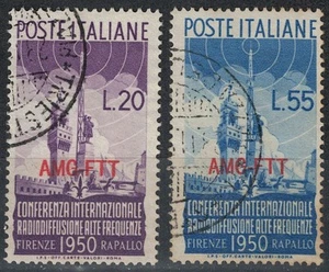 TRIESTE A 1950 Radiodiffusione 2v us - Foto 1 di 1