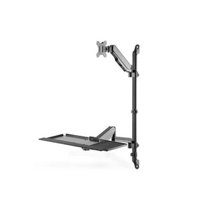 DIGITUS Steh- / Sitz-Arbeitsplatz Wandmontage Monitor Tastatur PC Halter Schwarz - Bild 1 von 7