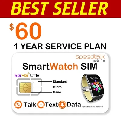 Unlock Full Potential of Your Smartwatch with 5G Cellular SIM Card Solution - Image 1 of 4