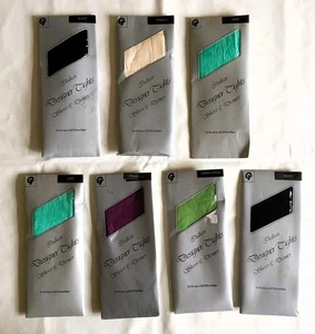 7 Vintage 1980s Italian 15 Denier Tights Jade Foxglove Green Apple Vanilla Black - Picture 1 of 3