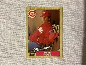1987 Topps Tiffany #393 PETE ROSE Manager Card TIFFANY!!! - Picture 1 of 2