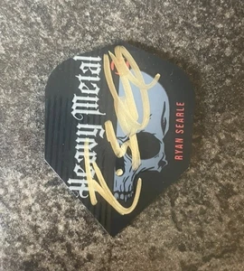 DARTS: RYAN SEARLE 'HEAVY METAL' SIGNED DART FLIGHT+COA **PROOF** - Picture 1 of 2